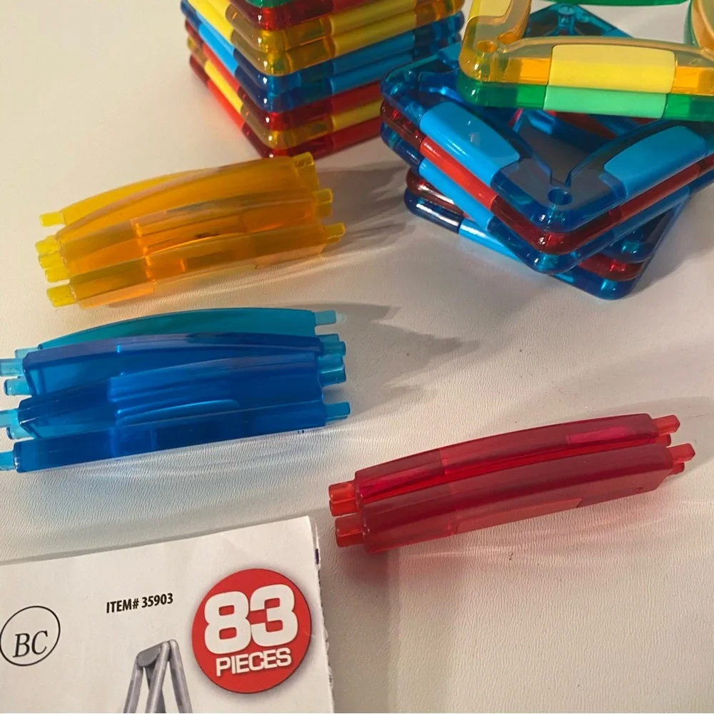 Magformers Magnetic Tileblox Building Set, Instructions & Untested Power Block